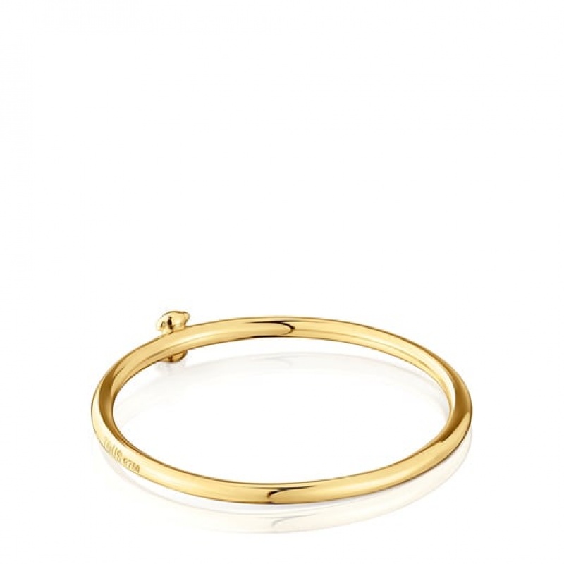 Tous Bold Bear Charm Ring Gold | Österreich-XBTACW345