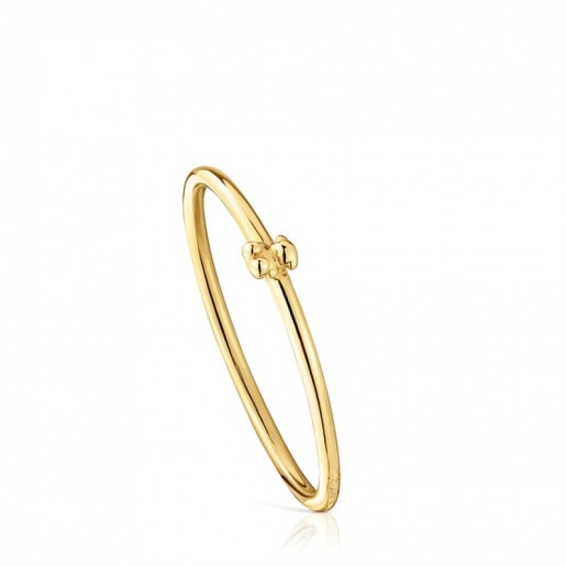 Tous Bold Bear Charm Ring Gold | Österreich-XBTACW345