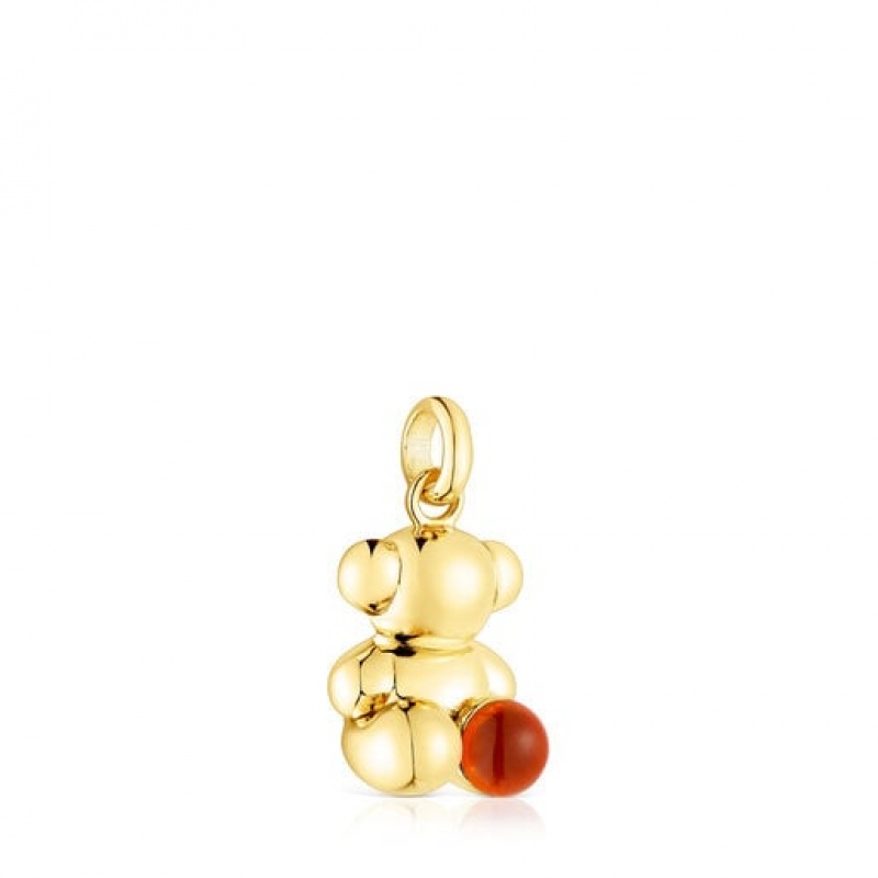Tous Bold Bear With Carnelian Anhänger Gold | Österreich-XLEHCA792