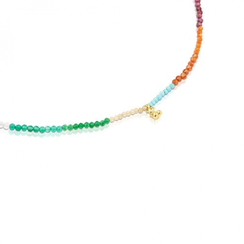 Tous Bold Bear With Gemstones Halskette Gold | Österreich-WNHOQZ215