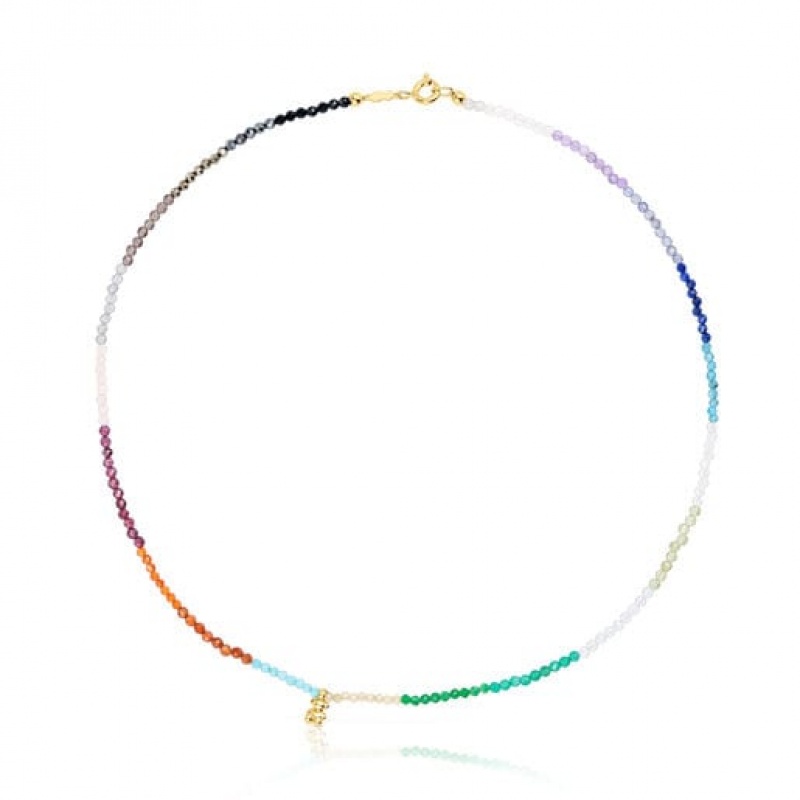Tous Bold Bear With Gemstones Halskette Gold | Österreich-WNHOQZ215