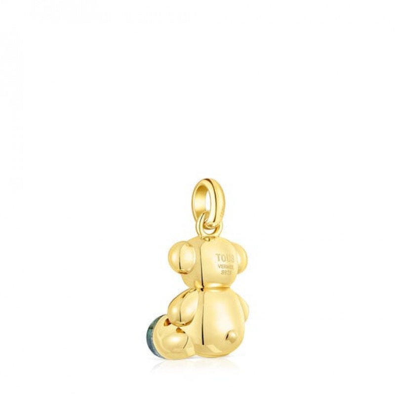 Tous Bold Bear With Labradorite Anhänger Gold | Österreich-VXJZGW524