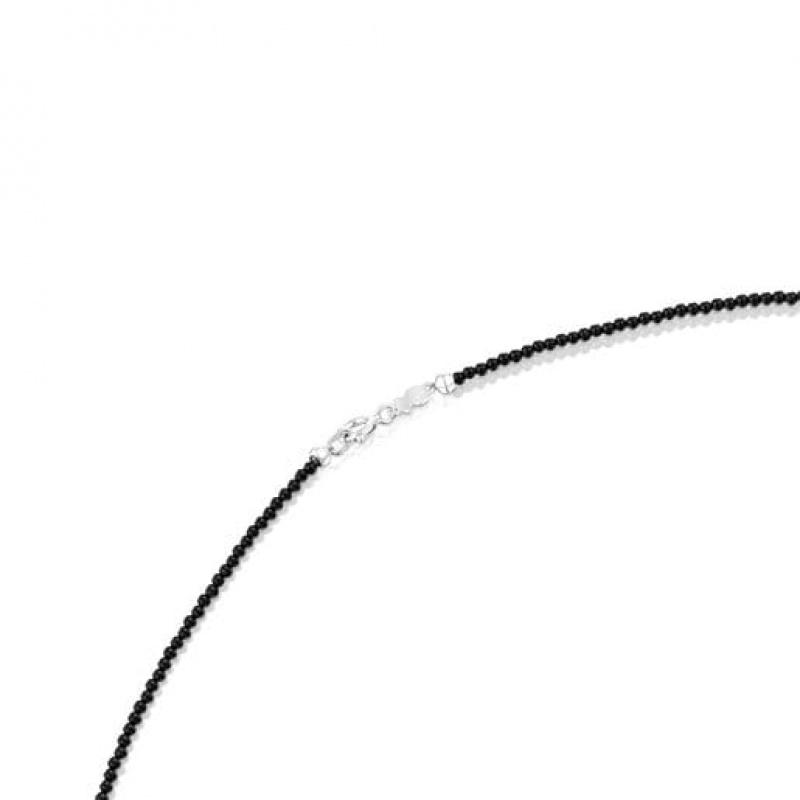 Tous Bold Bear With Onyx Charm Halskette Schwarz | Österreich-KSJDFT765
