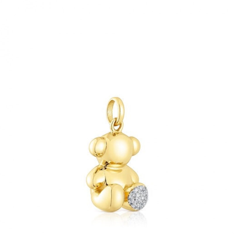 Tous Bold Bear diamond Anhänger Gold | Österreich-ANIVEM906