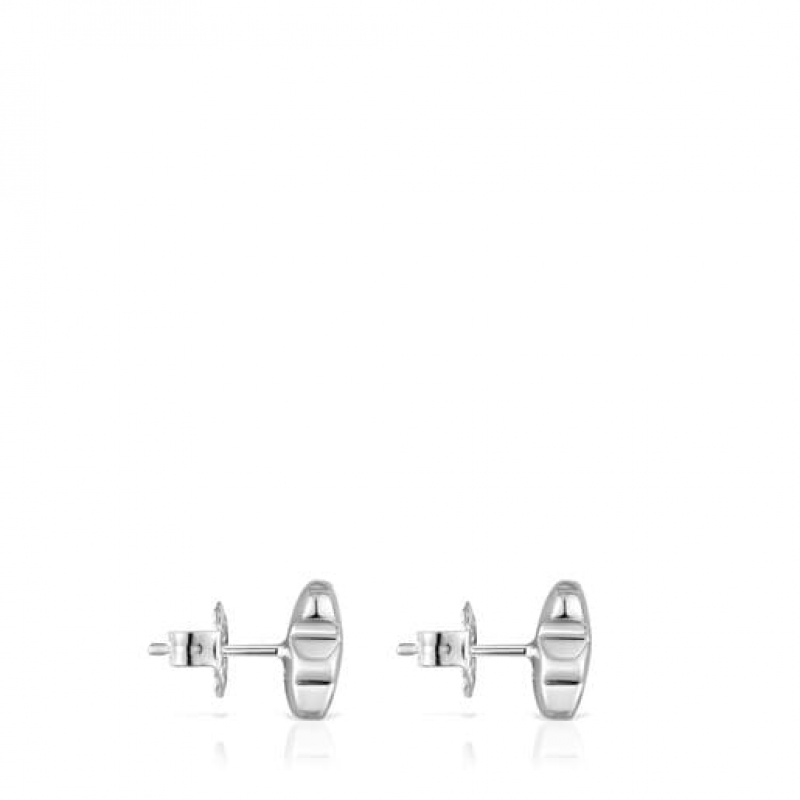 Tous Bold Motif Bear Ohrringe Silber | Österreich-ZRCMQV957