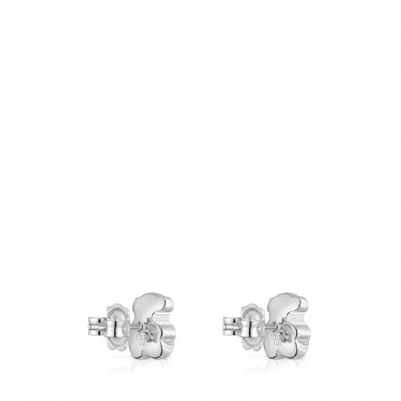Tous Bold Motif Bear Ohrringe Silber | Österreich-ZRCMQV957