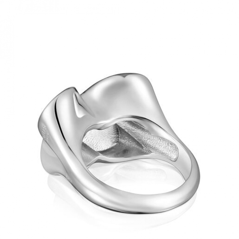 Tous Bold Motif Butterfly Signet Ring Silber | Österreich-WSOIKA620