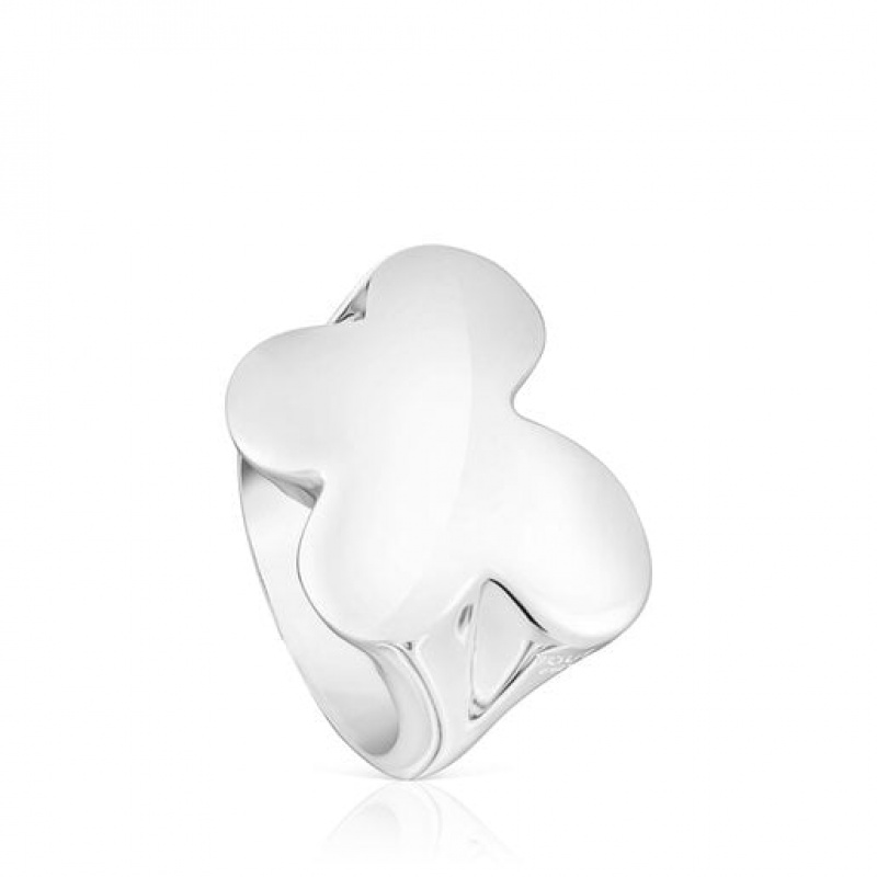 Tous Bold Motif Butterfly Signet Ring Silber | Österreich-WSOIKA620
