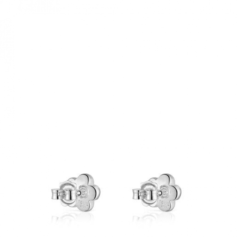 Tous Bold Motif Flower Ohrringe Silber | Österreich-JHTRGM498