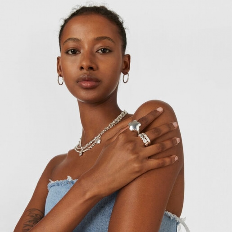 Tous Bold Motif Flower Signet Ring Silber | Österreich-NZSRVO584