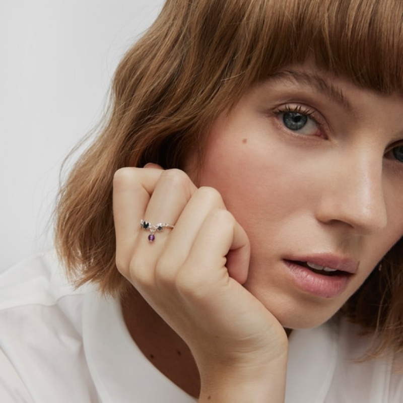 Tous Bold Motif With Amethyst Ring Silber | Österreich-YOPLDF904