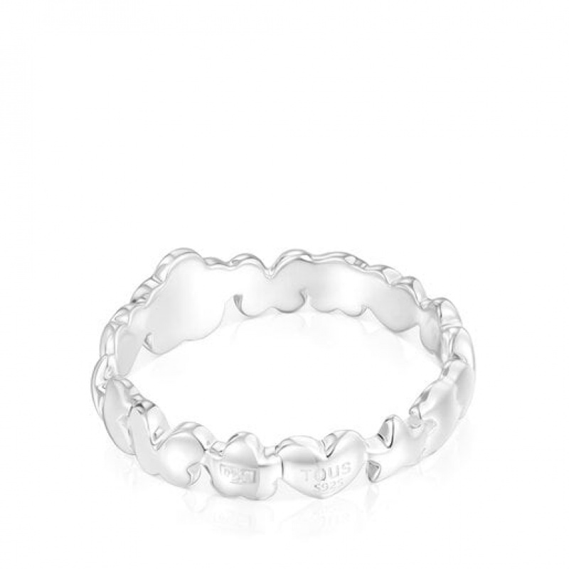 Tous Bold Motif With An Amethyst Flower Ring Silber | Österreich-HRVNCI729
