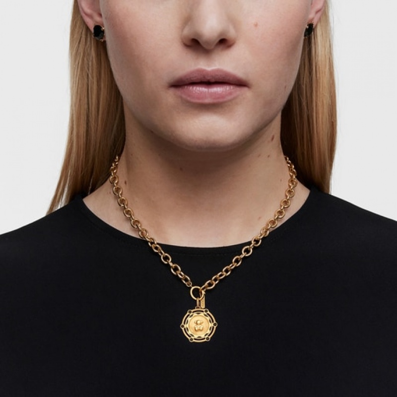 Tous Cachito Mío Bear Medal With Onyx Details Anhänger Gold | Österreich-MHRVCU321
