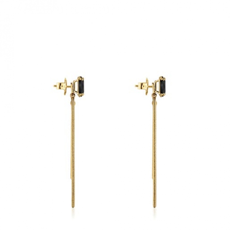 Tous Cachito Mío Hoop With Onyx Ohrringe Gold | Österreich-MOZRCS280