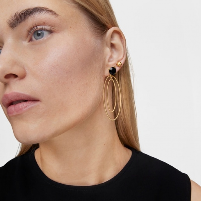 Tous Cachito Mío Hoop With Onyx Ohrringe Gold | Österreich-MOZRCS280