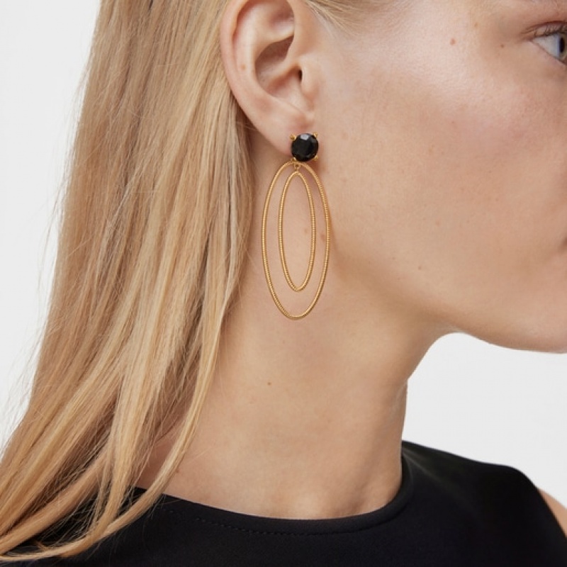Tous Cachito Mío Hoop With Onyx Ohrringe Gold | Österreich-MOZRCS280