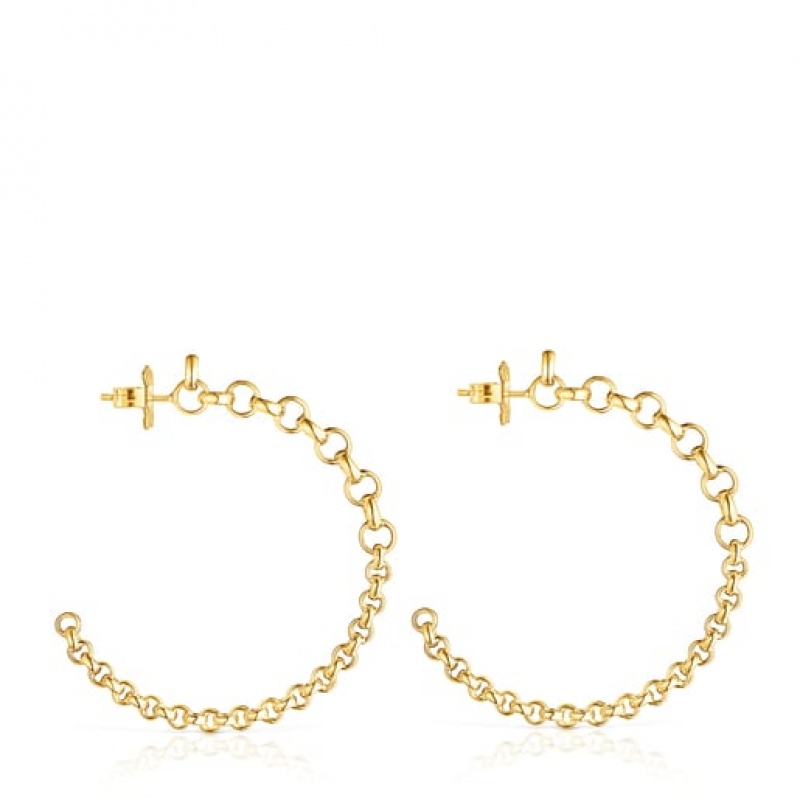 Tous Calin Hoop With Rings Ohrringe Gold | Österreich-OUYCQX729