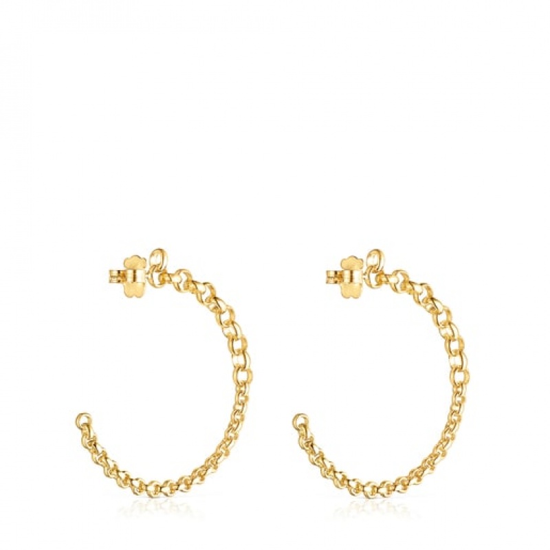 Tous Calin Hoop With Rings Ohrringe Gold | Österreich-OUYCQX729