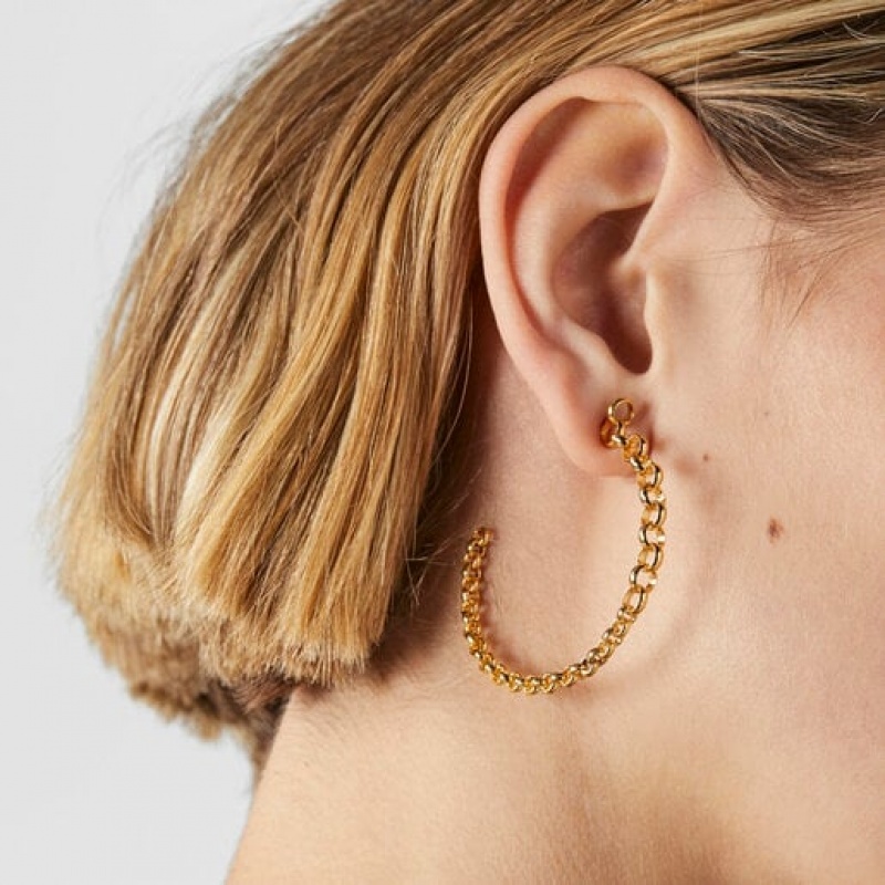 Tous Calin Hoop With Rings Ohrringe Gold | Österreich-OUYCQX729