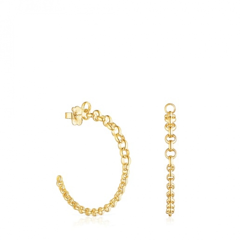 Tous Calin Hoop With Rings Ohrringe Gold | Österreich-OUYCQX729