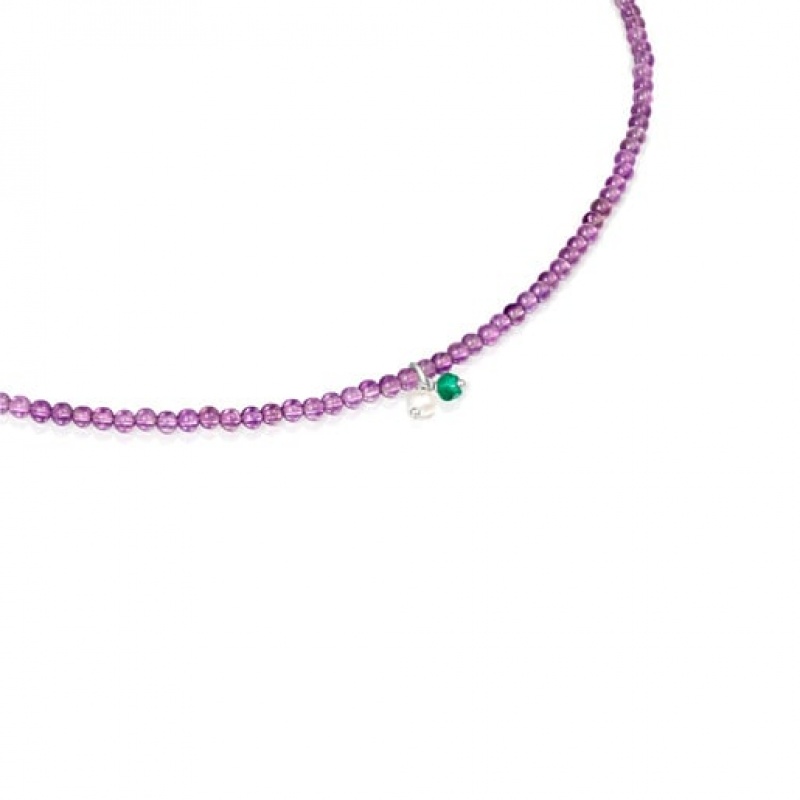 Tous Camille With Amethyst Halskette Gold Lila | Österreich-PQYKFG137