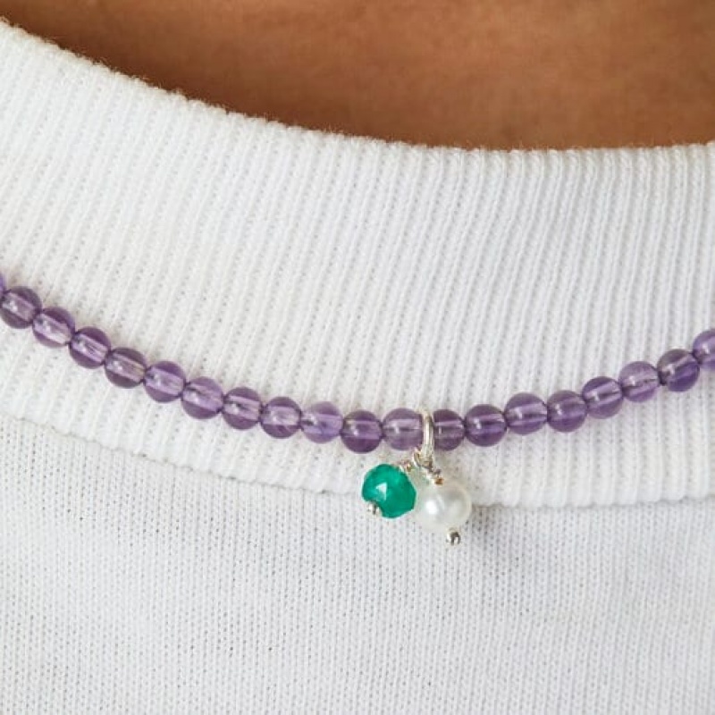 Tous Camille With Amethyst Halskette Gold Lila | Österreich-PQYKFG137