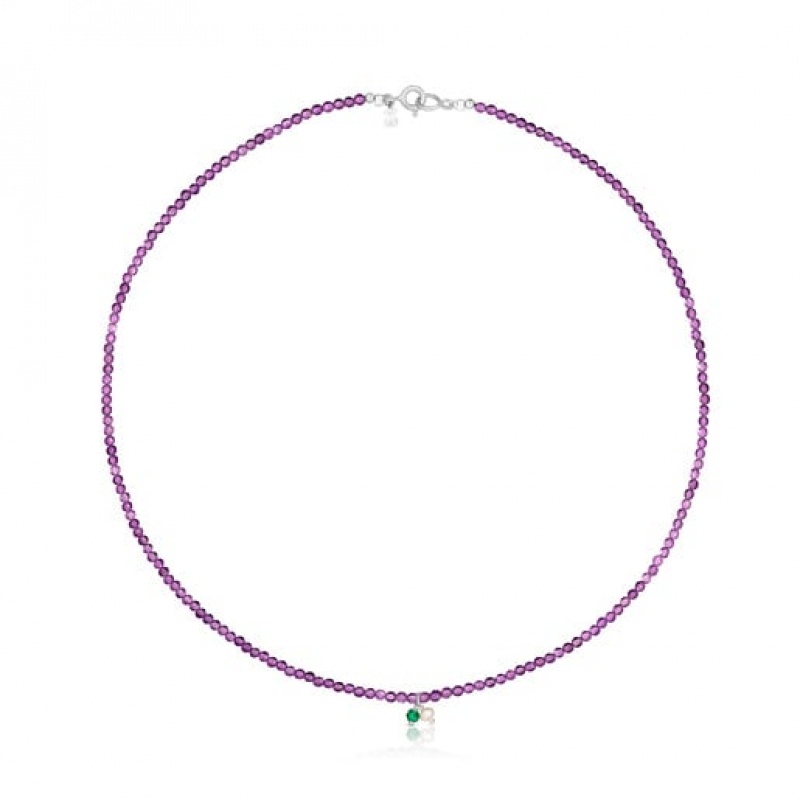 Tous Camille With Amethyst Halskette Gold Lila | Österreich-PQYKFG137