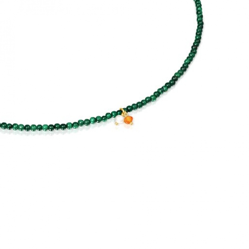 Tous Camille With Malachite Halskette Gold Grün | Österreich-LROAFS136