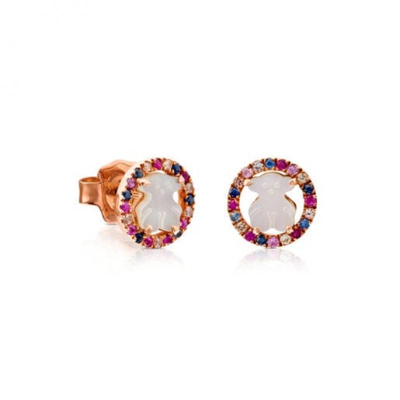 Tous Camille With Mother-of-pearl Sapphire Ohrringe Rosa Gold | Österreich-NZDPJV026