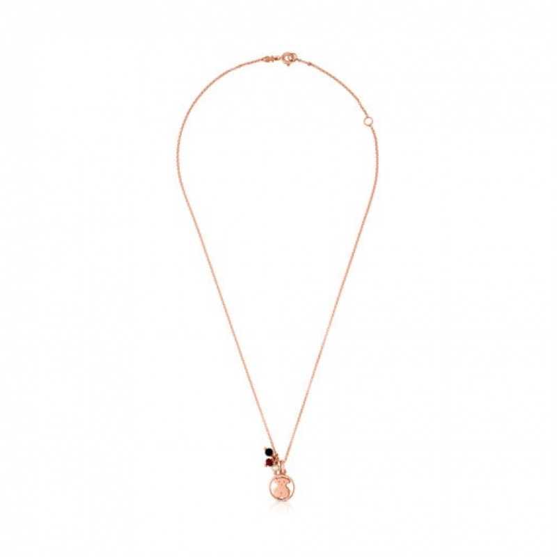 Tous Camille With Onyx Ruby Halskette Rosa Gold | Österreich-CRDXSV329