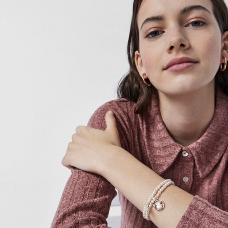 Tous Camille With Pearls Mother-of-pearl Ruby Armband Weiß | Österreich-NHFUCS812