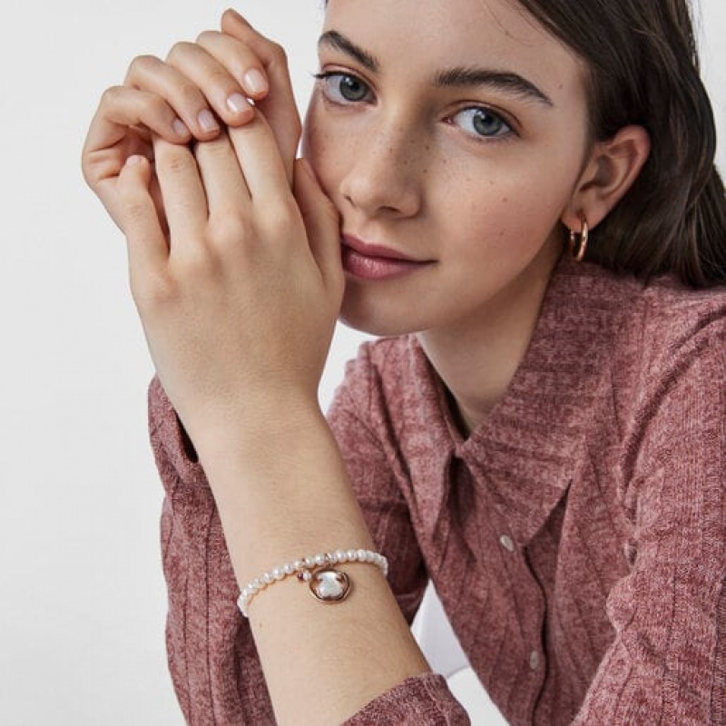Tous Camille With Pearls Mother-of-pearl Ruby Armband Weiß | Österreich-NHFUCS812