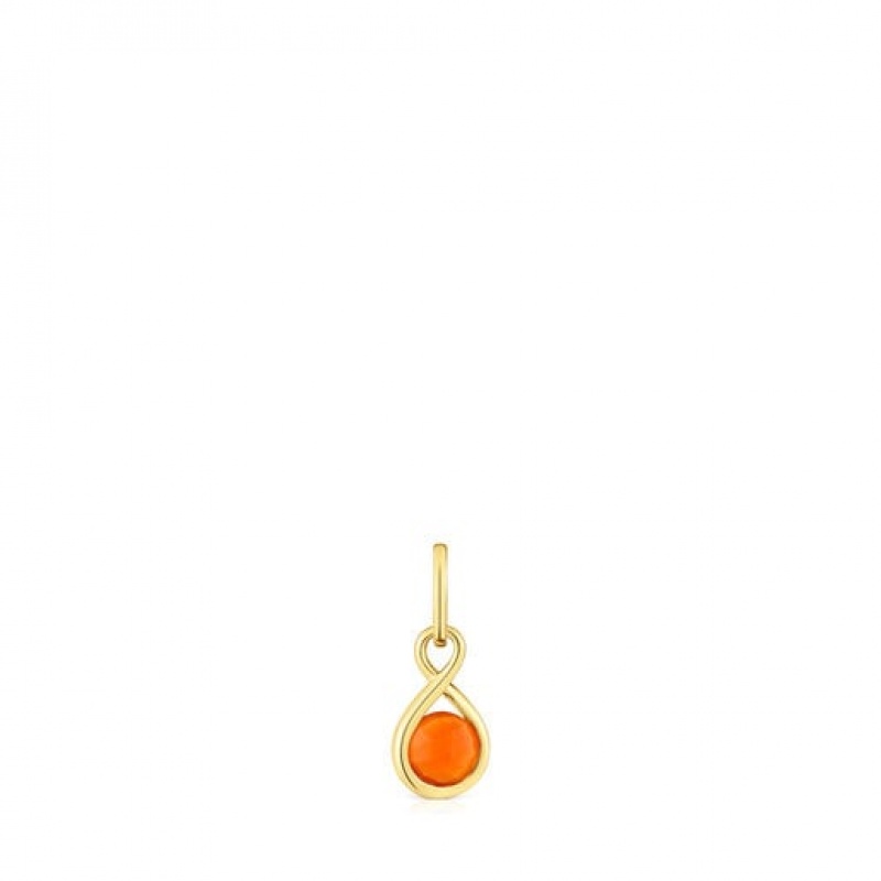 Tous Carnelian Alma Motif Anhänger Gold | Österreich-OQVLXY930