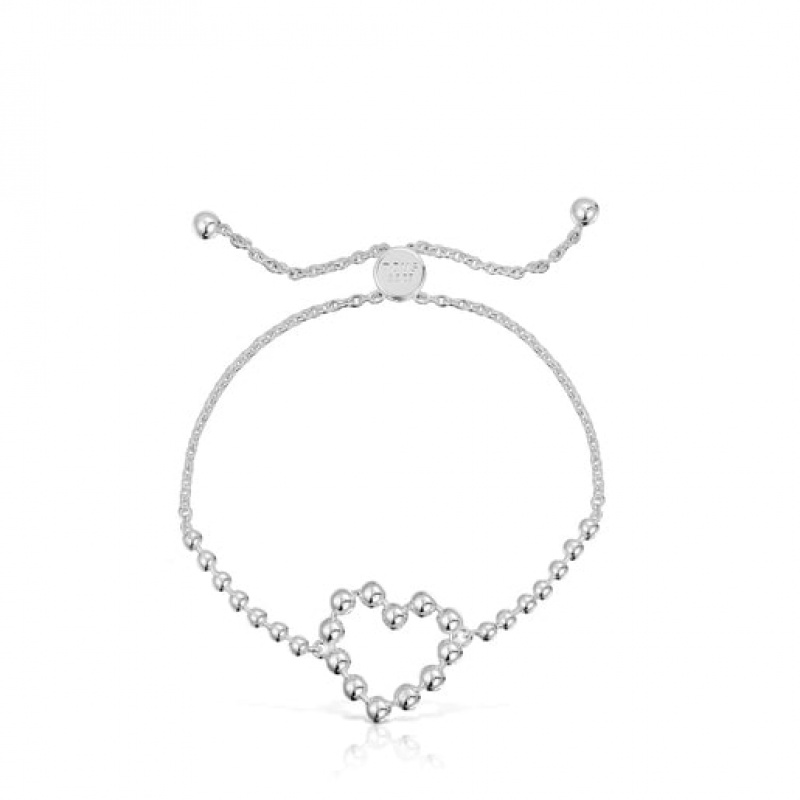 Tous Chain Heart Sugar Party Armband Silber | Österreich-HMNJVB672