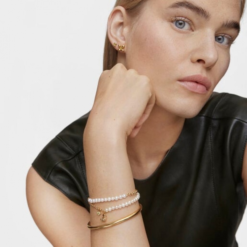 Tous Chain With Cultured Pearls Peridot Bold Bear Armband Gold | Österreich-VZTKCR107