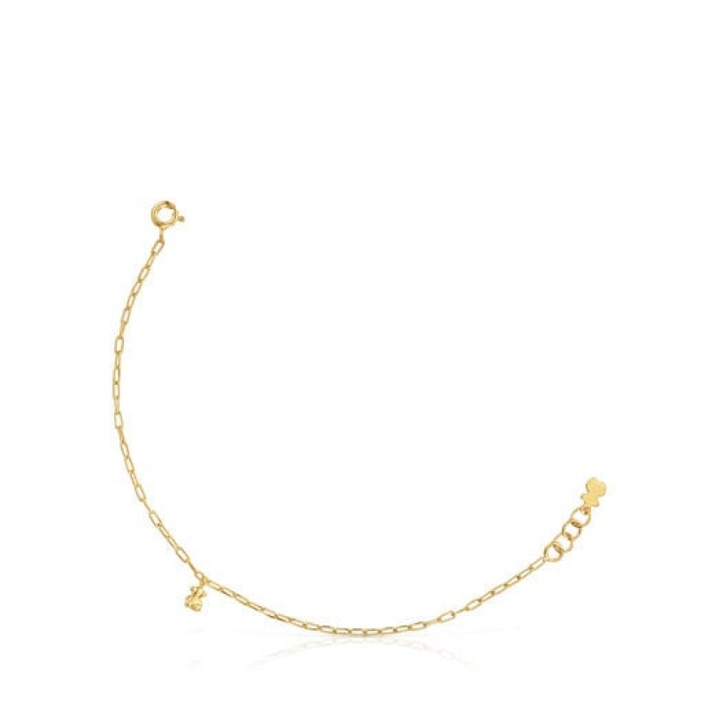 Tous Chain With Oval Rings Bold Bear Armband Gold | Österreich-HMSYDV287