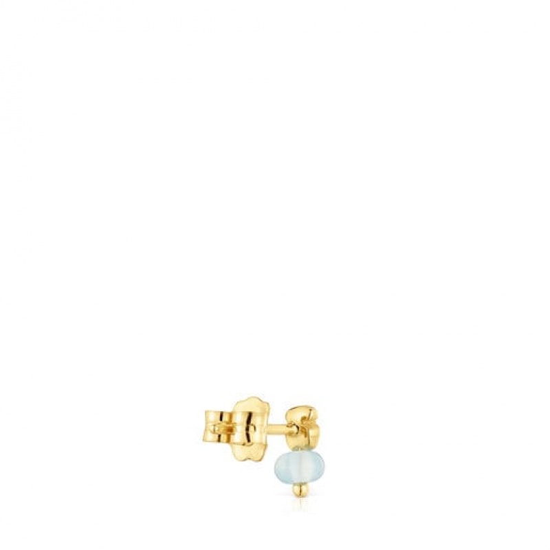 Tous Chalcedony Bear Single Ohrringe Gold | Österreich-ORIJPF527