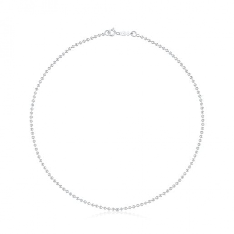 Tous Choker 40cm Kettenriemen Silber | Österreich-DYPVWB610