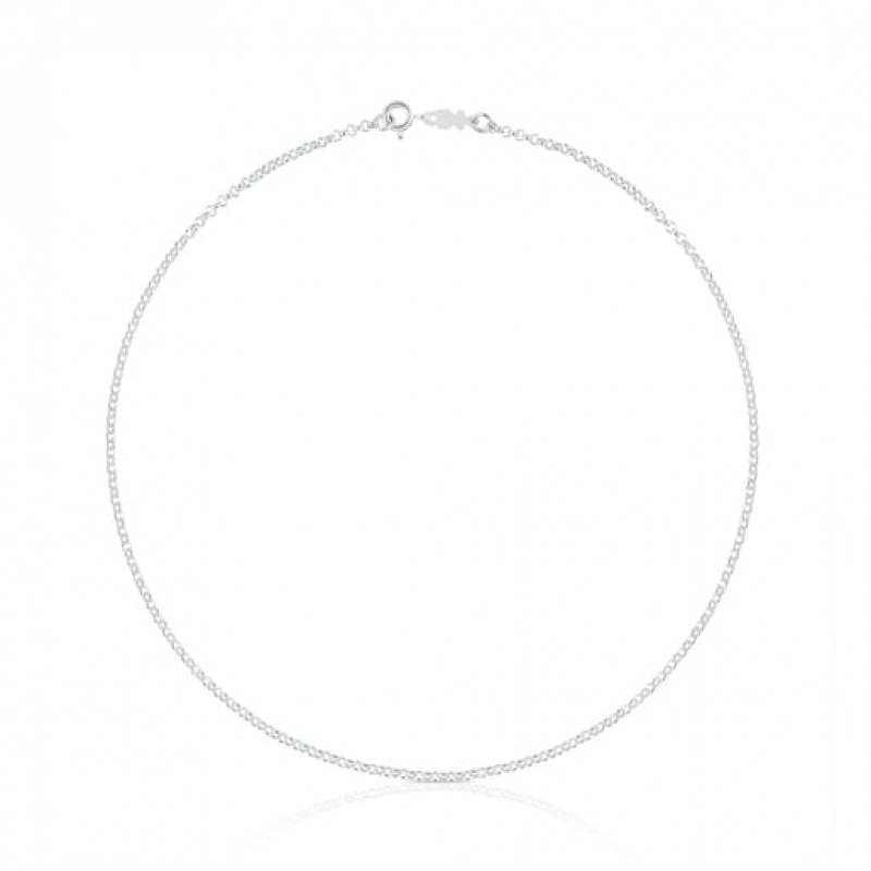 Tous Choker 40cm Kettenriemen Silber | Österreich-XVENAJ920