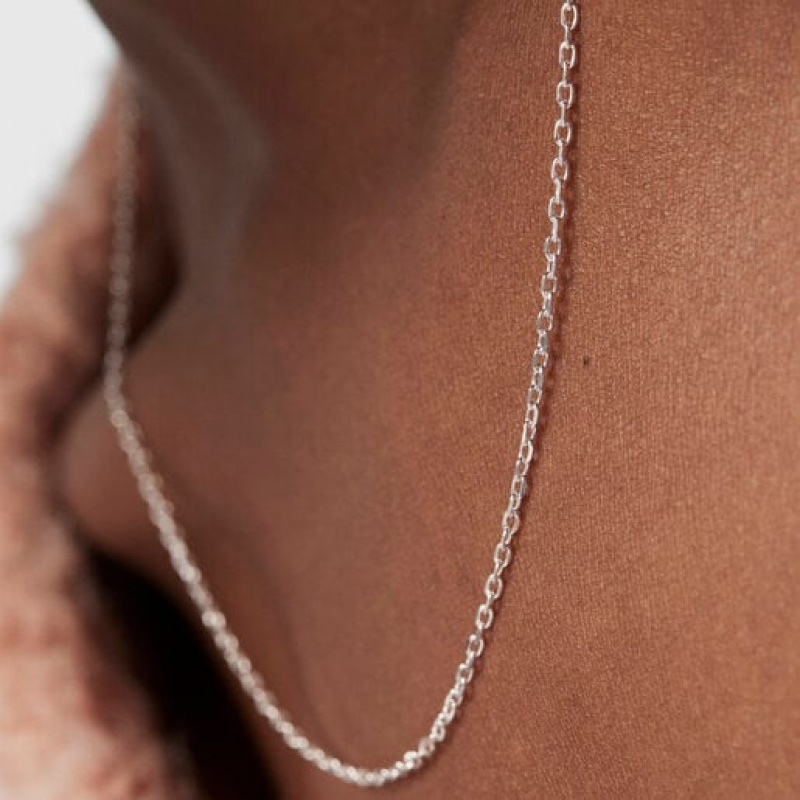 Tous Choker With Oval Rings 45cm Kettenriemen Silber | Österreich-ZMBJSU621