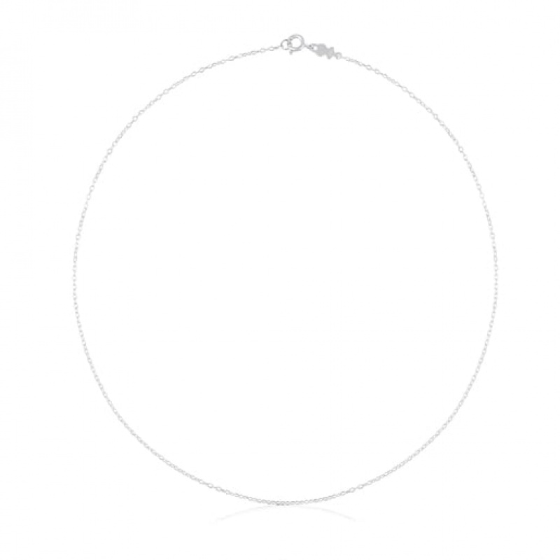 Tous Choker With Oval Rings 45cm Kettenriemen Silber | Österreich-ZMBJSU621