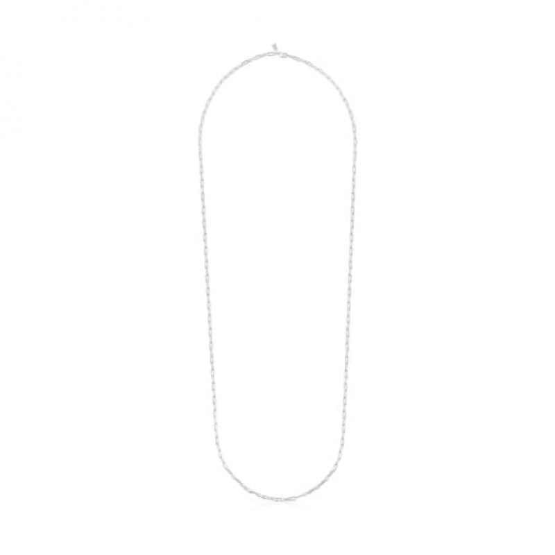 Tous Choker With Oval Rings 95cm Kettenriemen Silber | Österreich-LSKZPH946