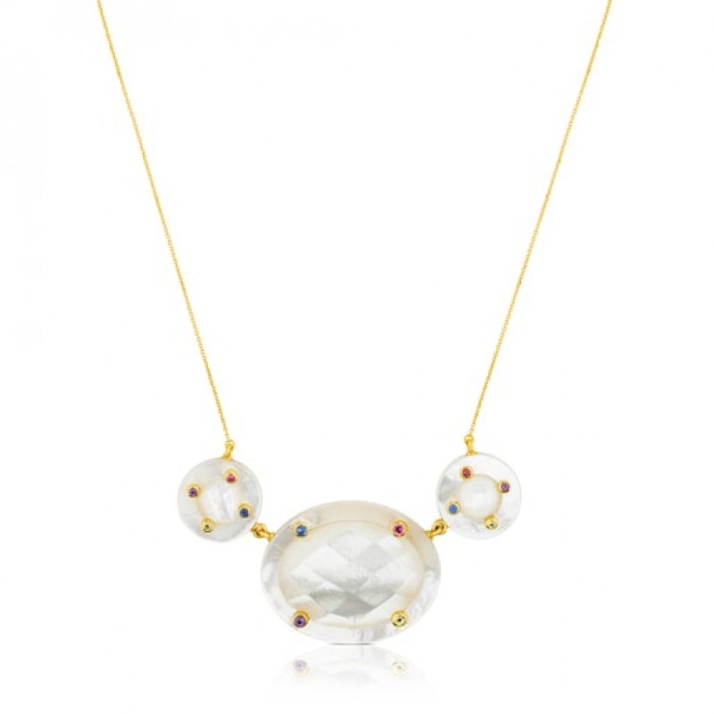 Tous Ciel With Gemstones Nacre Halskette Gold | Österreich-ANCIHD437