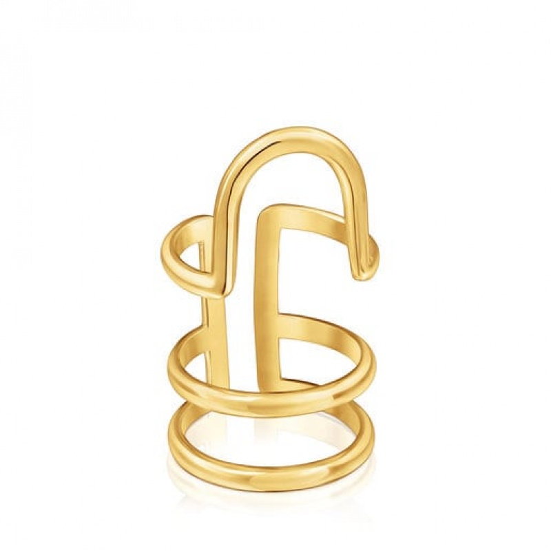 Tous Claws fingernail Double Ring Gold | Österreich-OIPYKN439
