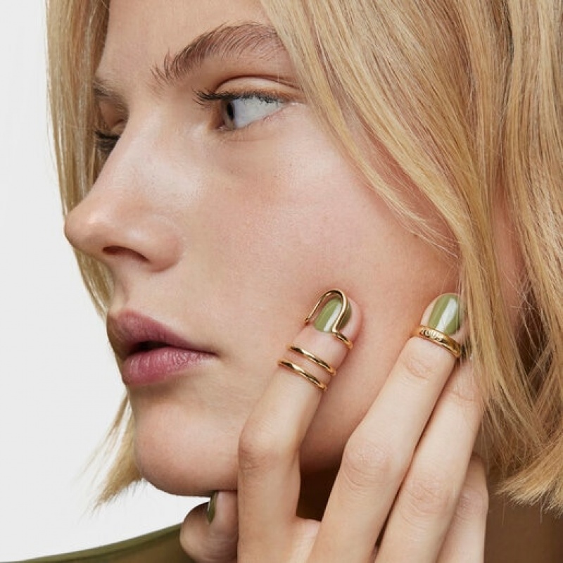 Tous Claws fingernail Double Ring Gold | Österreich-OIPYKN439