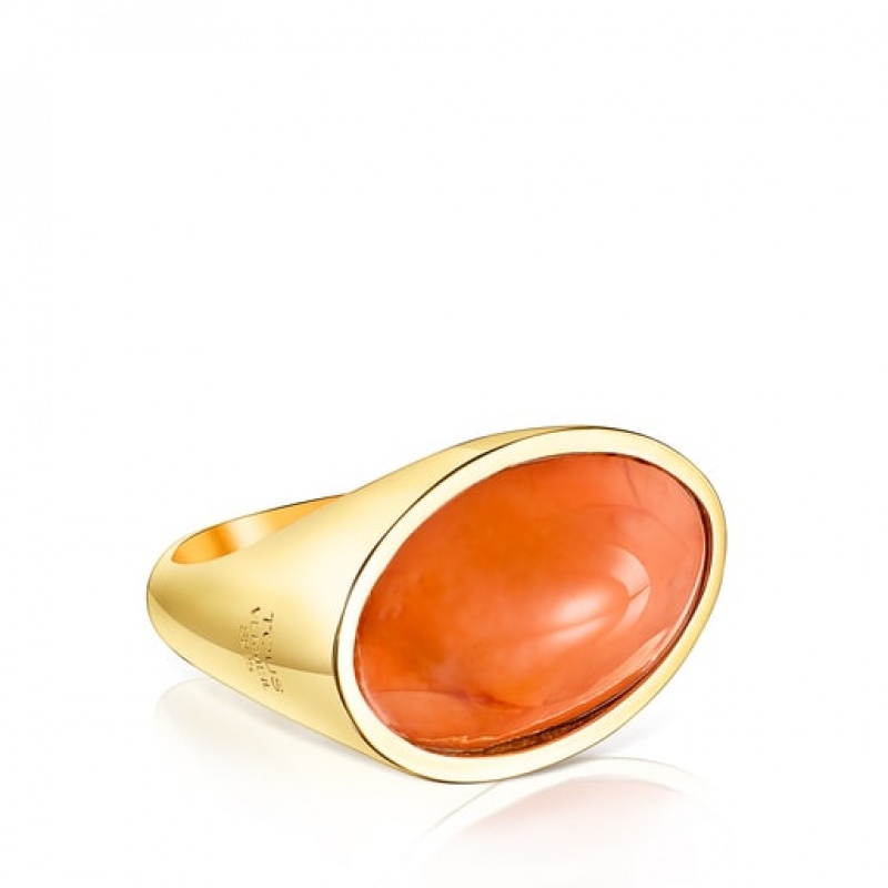 Tous Cocktail With Glass Ring Gold | Österreich-RGHNFO420