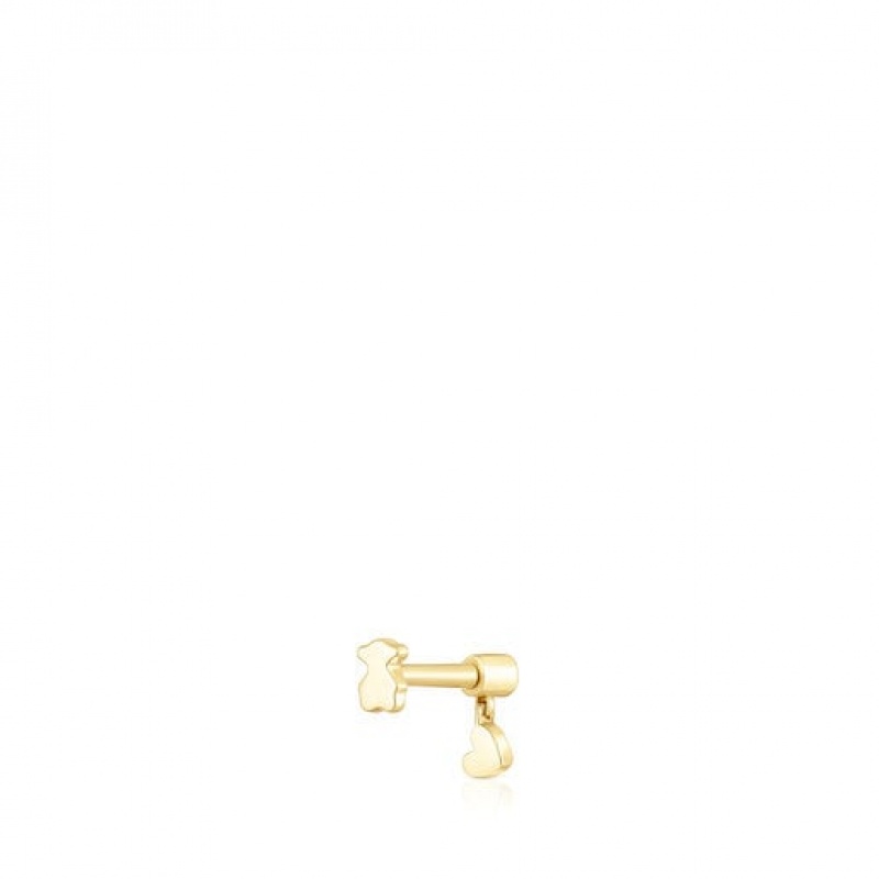 Tous Cool Joy Ear With Iolite Heart Motif Ohrringe Gold | Österreich-WGQXUZ802