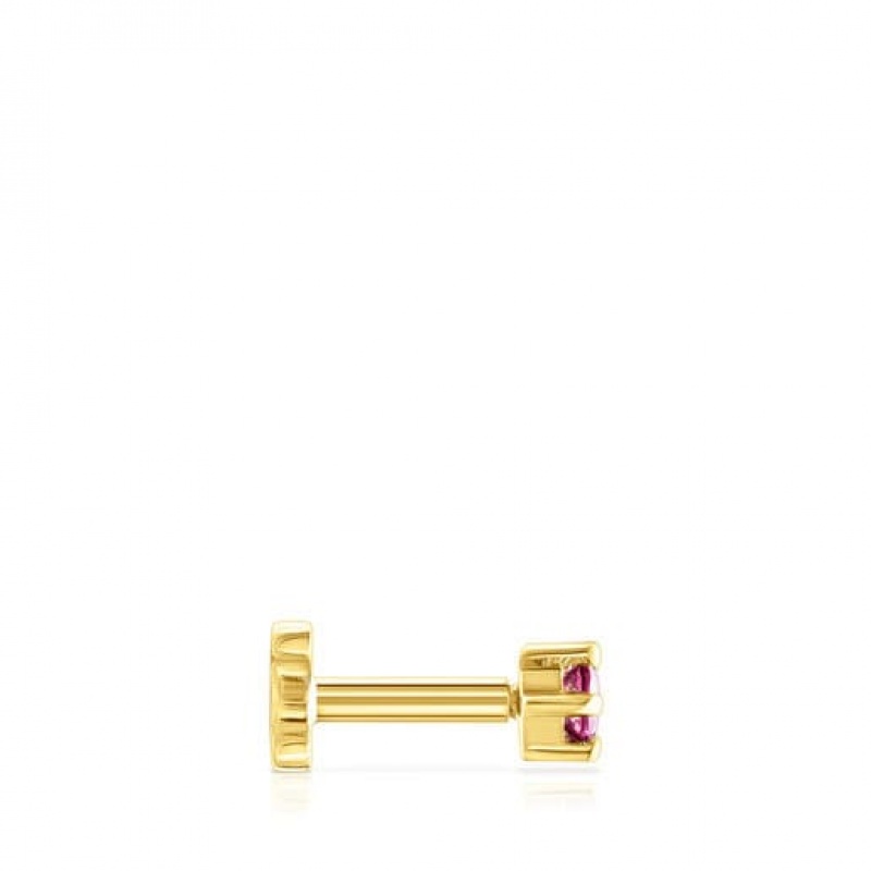 Tous Cool Joy Ear With Rhodolite Ohrringe Gold | Österreich-XWHESP653