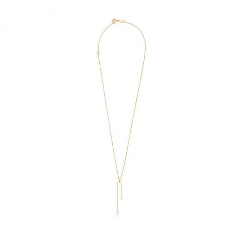 Tous Cool Joy With Bear Star Charms Halskette Gold | Österreich-IWMNKS041