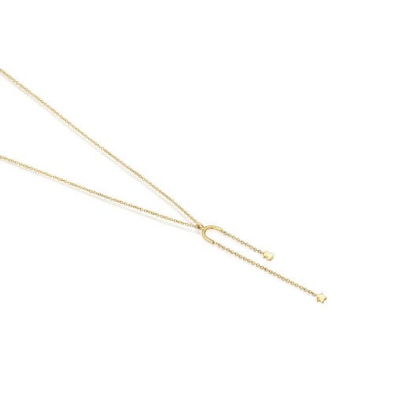 Tous Cool Joy With Bear Star Charms Halskette Gold | Österreich-IWMNKS041